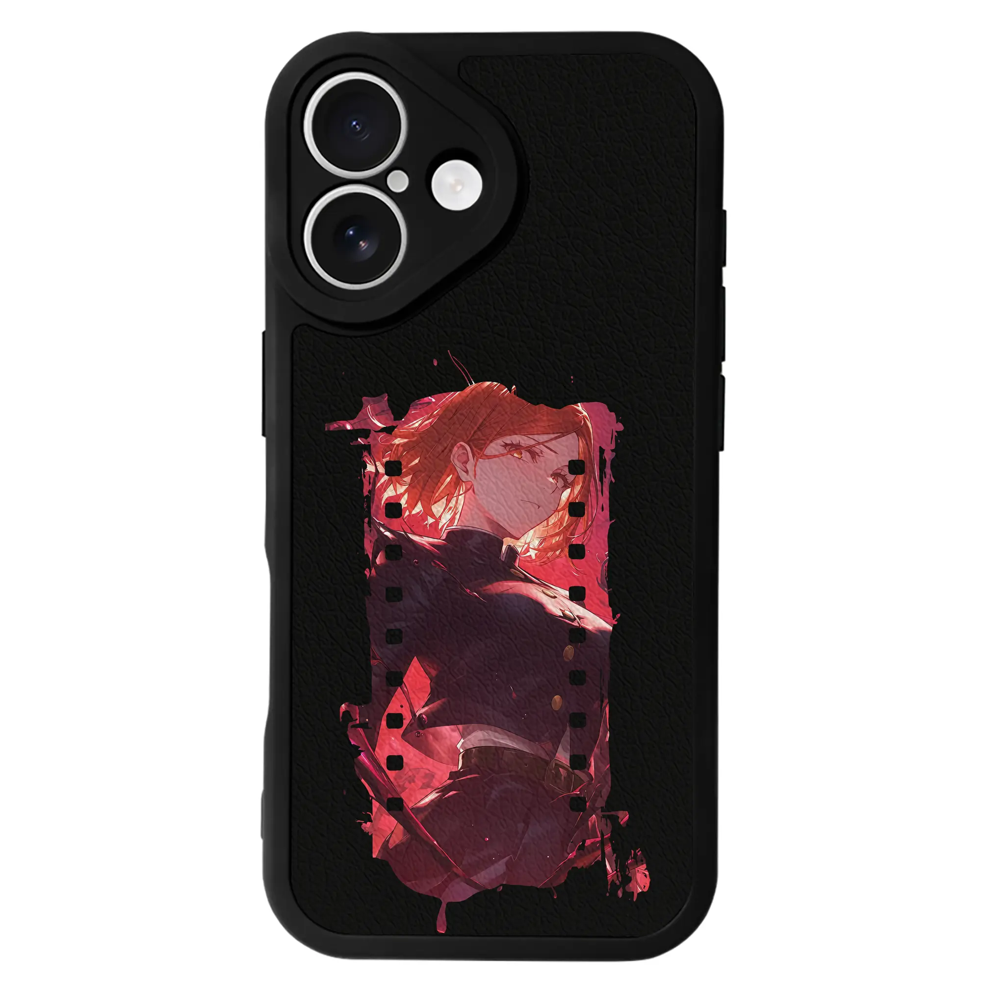 呪術廻戦 グッズ,釘崎 野薔薇 - IPhone 16シリーズ対応 ・ シリコンスマホケース ・ レザー調 ・ 高精度フィット ・ 耐衝撃 ・ ワイヤレス充電対応 ・ 精密カット